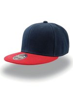 Atlantis Snap Back Cap mit PVC-Verschluss, Black One Size, AT603 – Navy/Red