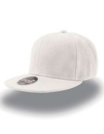 Atlantis Snap Back Cap mit PVC-Verschluss, Black One Size, AT603 – White