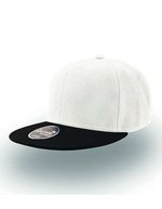 Atlantis Snap Back Cap mit PVC-Verschluss, Black One Size, AT603 – White/Black