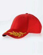 Atlantis Baumwoll-Cap mit Metallverschluss, Black One Size, AT605 – Rouge