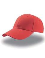 Atlantis Zoom Cap mit Klettverschluss und Luftlöchern, Black One Size, AT608 – Red