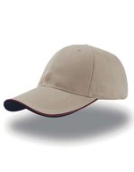 Atlantis Zoom Piping Sandwich Cap mit Klettverschluss, Black/White One Size, AT609 – Khaki/Burgundy/Navy