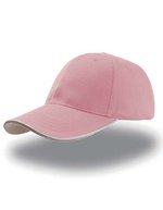 Atlantis Zoom Piping Sandwich Cap mit Klettverschluss, Black/White One Size, AT609 – Pink/White/Grey