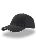 Atlantis Liberty Sandwich Cap made of Cotton, Black/Black One Size, AT610 – Dark Grey/White