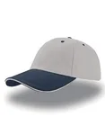 Atlantis Liberty Sandwich Cap made of Cotton, Black/Black One Size, AT610 – Grey/Navy/Grey
