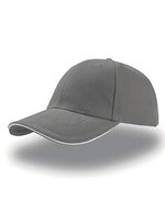 Atlantis Liberty Sandwich Cap aus Baumwolle, Turquoise/White One Size, AT610 – Grey/White