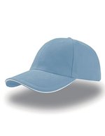 Atlantis Liberty Sandwich Cap aus Baumwolle, Turquoise/White One Size, AT610 – Light Blue/White