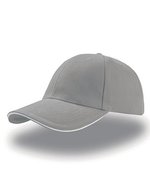 Atlantis Liberty Sandwich Cap aus Baumwolle, Turquoise/White One Size, AT610 – Light Grey/White