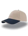 Atlantis Liberty Sandwich Cap made of Cotton, Black/Black One Size, AT610 – Natural/Navy/Natural