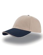 Atlantis Liberty Sandwich Cap aus Baumwolle, Turquoise/White One Size, AT610 – Natural/Navy/Natural