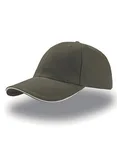 Atlantis Liberty Sandwich Cap made of Cotton, Black/Black One Size, AT610 – Olive/Natural