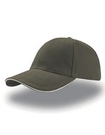 Atlantis Liberty Sandwich Cap aus Baumwolle, Turquoise/White One Size, AT610 – Olive/Natural