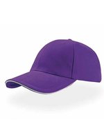 Atlantis Liberty Sandwich Cap aus Baumwolle, Turquoise/White One Size, AT610 – Purple/White