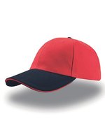 Atlantis Liberty Sandwich Cap aus Baumwolle, Turquoise/White One Size, AT610 – Red/Navy/Red