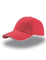 Atlantis Liberty Sandwich Cap aus Baumwolle, Turquoise/White One Size, AT610 – Red/White
