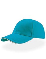 Atlantis Liberty Sandwich Cap aus Baumwolle – Turquoise/White