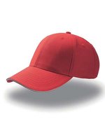 Atlantis Sport Sandwich Cap mit Baumwolleinsatz, Black/Black One Size, AT612 – Red/White