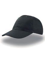 Atlantis Baumwoll Six Panel Cap mit Klettverschluss, Black One Size, AT613 – Bild 2