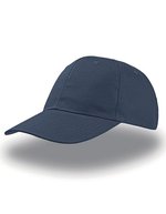 Atlantis Baumwoll Six Panel Cap mit Klettverschluss, Black One Size, AT613 – Navy