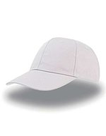 Atlantis Baumwoll Six Panel Cap mit Klettverschluss – White
