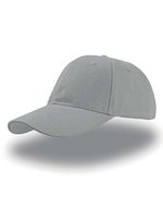 Atlantis Liberty Six Cap aus Baumwolle, Black One Size, AT614 – Grigio chiaro