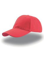 Atlantis Liberty Six Cap aus Baumwolle, Black One Size, AT614 – Rosso