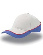 Atlantis Racing Cap mit kontrastierenden Farben, Light Blue/Navy One Size, AT615 – White/Royal