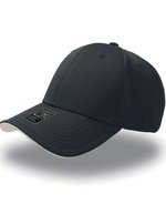 Atlantis Sportliches 6-Panel-Cap mit Klettverschluss, Black/Grey One Size, AT633 – Bild 2