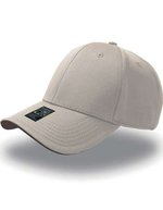 Atlantis Sportliches 6-Panel-Cap mit Klettverschluss, Black/Grey One Size, AT633 – Stone/Brown