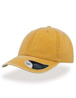 Atlantis Baumwoll-6-Panel-Cap mit Metallverschluss, Black One Size, AT645 – Mustard
