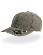 Atlantis Baumwoll-6-Panel-Cap mit Metallverschluss, Black One Size, AT645 – Olive