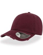 Atlantis Dad Hat Destroyed aus Chino-Baumwolle, Burgundy One Size, AT664 – Burgundy