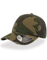 Atlantis Dad Hat Destroyed aus Chino-Baumwolle, Burgundy One Size, AT664 – Camouflage