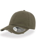Atlantis Dad Hat Destroyed aus Chino-Baumwolle, Burgundy One Size, AT664 – Olive