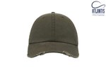 Atlantis Dad Hat Destroyed aus Chino-Baumwolle, Burgundy One Size, AT664 – Bild 3