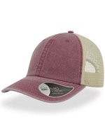 Atlantis Case Cap aus Baumwoll-Twill und Polyester, Black/Stone One Size, AT667 – Bordeaux/Pierre