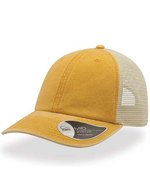 Atlantis Case Cap aus Baumwoll-Twill und Polyester, Black/Stone One Size, AT667 – Mustard/Stone