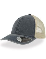 Atlantis Case Cap aus Baumwoll-Twill und Polyester, Black/Stone One Size, AT667 – Marine/Pierre