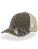 Atlantis Case Cap aus Baumwoll-Twill und Polyester, Black/Stone One Size, AT667 – Olive/Pierre