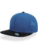 Atlantis Bank Cap mit PVC-Verschluss und Chino-Schirm, Black/Black One Size, AT668 – Reale/Nero