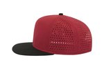 Atlantis Bank Cap mit PVC-Verschluss und Chino-Schirm, Black/Black One Size, AT668 – Bild 5