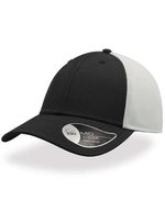 Atlantis Campus Cap mit gebogenem Schirm, Black/White One Size, AT669 – Bild 2