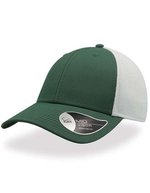 Atlantis Campus Cap mit gebogenem Schirm, Black/White One Size, AT669 – Vert bouteille/Blanc