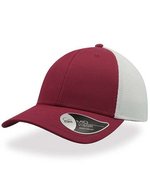 Atlantis Campus Cap mit gebogenem Schirm, Black/White One Size, AT669 – Bordeaux/Blanc