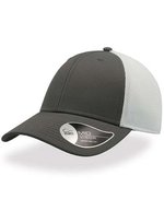 Atlantis Campus Cap mit gebogenem Schirm, Black/White One Size, AT669 – Gris/Blanc