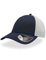 Atlantis Campus Cap mit gebogenem Schirm, Black/White One Size, AT669 – Marine/Blanc