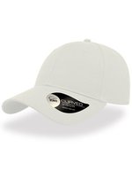Atlantis Baumwollkappe mit gebogenem Schirm, Black One Size, AT670 – Blanc