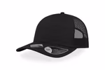 Atlantis Recycelte Baumwoll-Canvas Cap mit Mesh, Black/Black One Size, AT671 – Bild 6