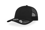Atlantis Recycelte Baumwoll-Canvas Cap mit Mesh, Black/Black One Size, AT671 – Bild 6