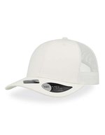 Atlantis Recycelte Baumwoll-Canvas Cap mit Mesh, Black/Black One Size, AT671 – Blanc/Blanc